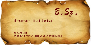 Bruner Szilvia névjegykártya