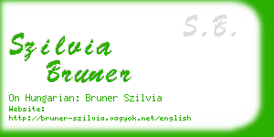 szilvia bruner business card